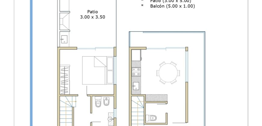 Duplex de 3 Ambientes en Costa del Este
